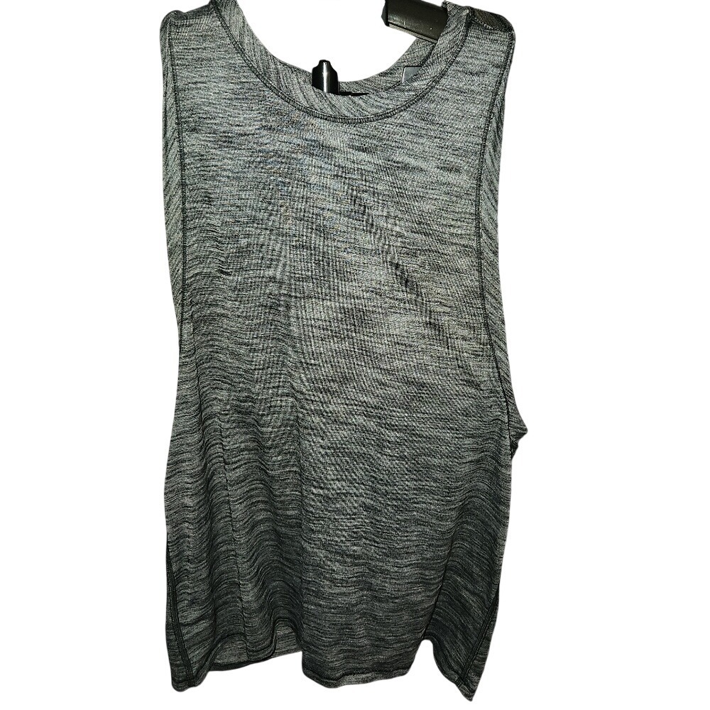 Lululemon Heather Gray Tank Top with Black built in bra